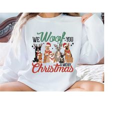 woof christmas sweatshirt, merry christmas sweatshirt, dog lover sweater, holiday sweater, christmas dog gift, cute gift