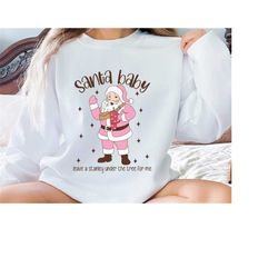 santa baby sweatshirt, christmas hoodie, leave a stanley, classic christmas santa, vintage santa graphic sweatshirt, hol