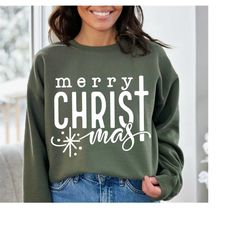 Merry Christmas Sweatshirt, Merry Christmas Hoodie, Christian Christmas, Christian Hoodie, Christmas Gift, Family Christ
