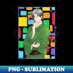 Shigure Sohma Fruits Basket Furutsu Basuketto Color Block Anime - Retro PNG Sublimation Digital Download - Capture Imagination with Every Detail