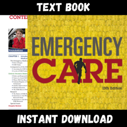 Textbook of Emergency Care EMT 13th Edition Instant Download