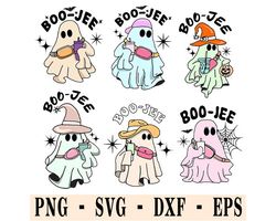 6 bundle Boo-Jee svg ,Boo jee ghost png , Boo jee PNG , funny halloween ghost Stanley Tumbler Inspired Ghost