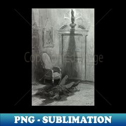 The Raven - Gustave Dore - PNG Transparent Sublimation File - Perfect for Creative Projects
