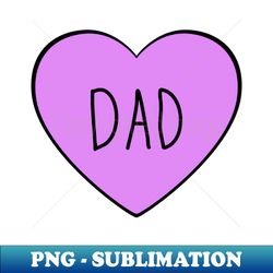 I Love Dad Simple Dad Heart Design for Fathers Day - PNG Sublimation Digital Download - Unleash Your Creativity
