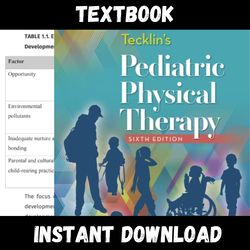 Textbook of Tecklin's Pediatric Physical Therapy Sixth Edition Instant Download