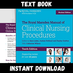 Textbook of The Royal Marsden Manual of Clinical Nursing Procedures 10th Edition Instant Download