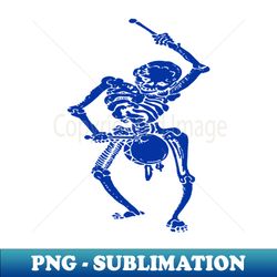 Civil War Federal Drummer Boy Skeleton In Blue - PNG Transparent Sublimation File - Perfect for Creative Projects