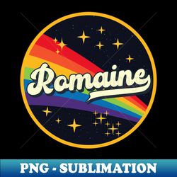 Romaine  Rainbow In Space Vintage Style - Decorative Sublimation PNG File - Perfect for Sublimation Mastery