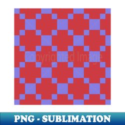 Red and Blue Pennsylvania Patchwork Pattern - PNG Transparent Sublimation Design - Perfect for Sublimation Mastery