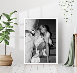 Kate Moss Black and White Vintage Retro Photography Model Celebrity Fashion Girls Room Wall Art Decor Feminist Poster Ca
