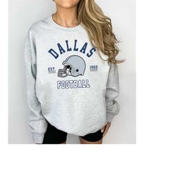 Dallas Football Sweatshirt, Vintage Dallas Football Crewneck Sweatshirt, Dallas T-Shirt, Dallas Hoodie