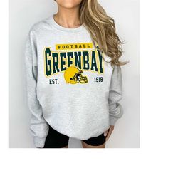 Green Bay Football Sweatshirt, Vintage Green Bay Football Crewneck Sweatshirt, Green Bay T-Shirt, Green Bay Hoodie