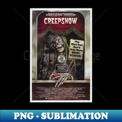 Creepshow 1982 Movie Poster - Creative Sublimation PNG Download - Vibrant and Eye-Catching Typography