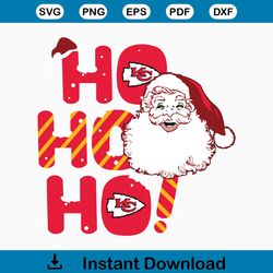 Hohoho Kansas City Chiefs Santa Svg Digital Download