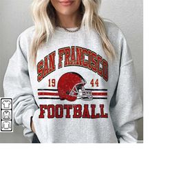 San Francisco Football Sweatshirt, Shirt Retro Style 90s Vintage Unisex Crewneck, Graphic Tee Gift For Football Fan Spor