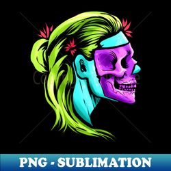 Female Skull Reaper Mask Day Of The Dead - Exclusive PNG Sublimation Download - Perfect for Sublimation Art