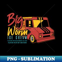 Retro Big Worms Ice Cream - Premium Sublimation Digital Download - Transform Your Sublimation Creations