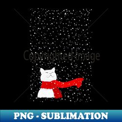 Kitty loves Snow - Elegant Sublimation PNG Download - Bold & Eye-catching