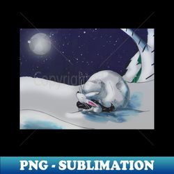 Snow Moon - PNG Transparent Sublimation Design - Perfect for Personalization