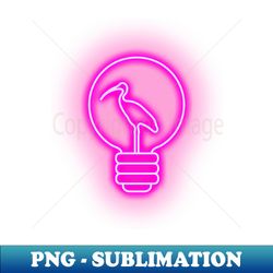 Neon Light Bulb Bin Chicken - Professional Sublimation Digital Download - Perfect for Sublimation Art