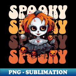 Spooky Halloween Girl with Pumpkins - High-Quality PNG Sublimation Download - Spice Up Your Sublimation Projects