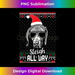 Sleigh all Day Funny American English Coonhound Christmas Tank - Minimalist Sublimation Digital File - Infuse Everyday with a Celebratory Spirit