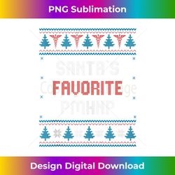 Santas Favorite PMHNP - Gift Christmas Funny Tank T - Deluxe PNG Sublimation Download - Ideal for Imaginative Endeavors