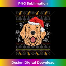 Yellow Labrador Retriever Christmas Sweater Ugly Costume Tank - Eco-Friendly Sublimation PNG Download - Enhance Your Art with a Dash of Spice
