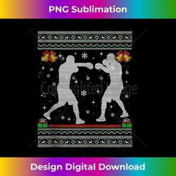 boxing lover xmas - ugly boxing christmas tank - sublimation-optimized png file - striking & memorable impressions