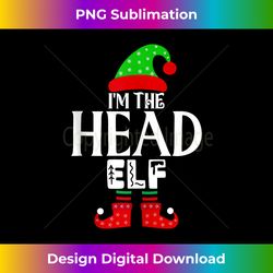 Christmas I'm The Head Elf Winter Ugly Sweater Xmas Holiday Tank - Eco-Friendly Sublimation PNG Download - Pioneer New Aesthetic Frontiers