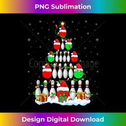 Xmas Tree Bowling Xmas Lights Santa Bowling Ball Christmas Tank - Sophisticated PNG Sublimation File - Enhance Your Art with a Dash of Spice