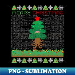 Christmas Tree Monster Ugly Christmas - Sublimation-Ready PNG File - Vibrant and Eye-Catching Typography