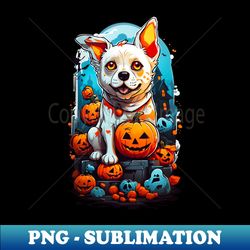 Pumpkin Pup in the Haunted Hood Dogs Halloween Adventure - Trendy Sublimation Digital Download - Unleash Your Inner Rebellion