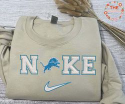 NIKE NFL Detroit Lions Embroidered Sweatshirt, NIKE NFL Sport Embroidered Sweatshirt, NFL Embroidered Shirt