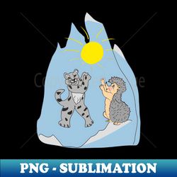Leopard and hedgehog - PNG Transparent Sublimation File - Fashionable and Fearless