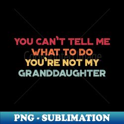 you cant tell me what to do youre not my granddaughter funny vintage retro sunset - instant sublimation digital download - enhance your apparel with stunning detail