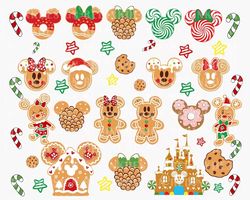 Christmas Svg Bundle, Gingerbread Castle Svg, Mouse Gingerbread, Pink Gingerbread Svg, Gingerbread Cookie Svg, Christmas