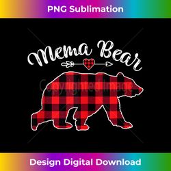Red Plaid Christmas Costume Mema Bear Ugly Holiday Tank - Futuristic PNG Sublimation File - Reimagine Your Sublimation Pieces