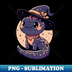 Kawaii witchy salamander - Decorative Sublimation PNG File - Unlock Vibrant Sublimation Designs