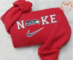 NIKE NFL Seattle Seahawks Embroidered Sweatshirt, NIKE NFL Sport Embroidered Sweatshirt, NFL Embroidered Shirt