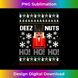 Deez Nuts Ho Ho Ho Ugly Christmas Nutcracker Tank - Eco-Friendly Sublimation PNG Download - Immerse in Creativity with Every Design