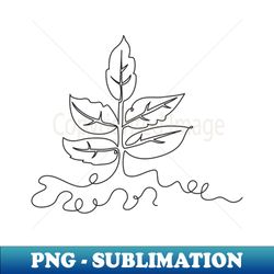 Continuous Line Sapling - Trendy Sublimation Digital Download - Vibrant and Eye-Catching Typography