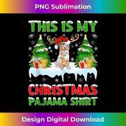 Xmas Lights This Is My German Shepherd Dog Christmas Pajama Tank - Artisanal Sublimation PNG File - Animate Your Creative Concepts