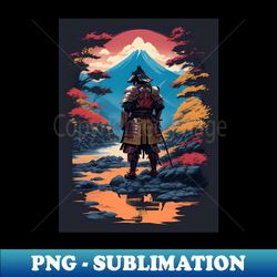 Japanese artwork of a samurai - Artistic Sublimation Digital File - Fashionable and Fearless
