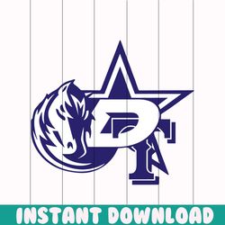 Dallas Cowboys Stars Mavericks Rangers Mix Logo SVG