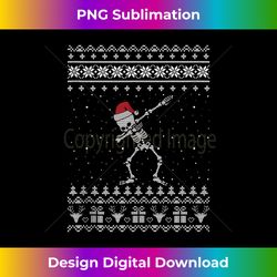 Ugly Christmas Sweater Style Dabbing Skeleton Xmas Holiday Tank - Bespoke Sublimation Digital File - Craft with Boldness and Assurance