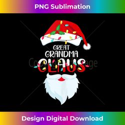Great Grandma Claus Christmas Family Matching Xmas Pajamas Tank - Futuristic PNG Sublimation File - Challenge Creative Boundaries