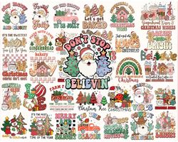 Retro Christmas png bundle Howdy Santa Clause Sleigh Feelin Jolly Merry Mama Cozy Season Cold Outside Jingle bell rock