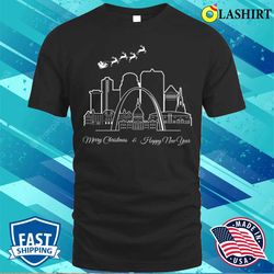 Merry Christmas In St Louis, Celebrate The Holiday Season With A St Louis Missouri T-shirt - Olashirt