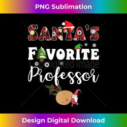 Santa's Favorite Professor Funny Xmas Red Plaid Christmas Tank - Vibrant Sublimation Digital Download - Access the Spectrum of Sublimation Artistry